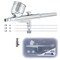 Master Airbrush G222 Multi-Purpose Dual-Action Gravity Feed Airbrush Gun Set for Model Painting, Graphics, Cake & Fine Art - Air Brush Gun Kit with 3 Nozzle Sets (0.2, 0.3, 0.5mm) & 1/3 oz Cup